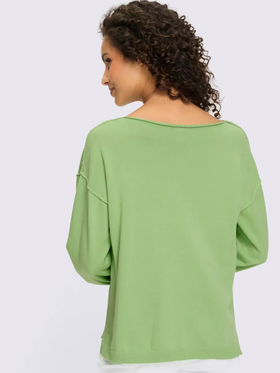 Pull ample à encolure ronde avec inscription MARE