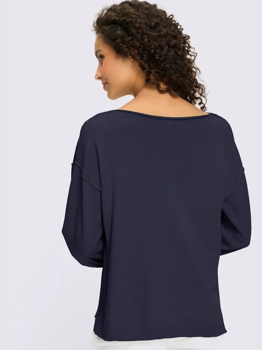 Pull ample à encolure ronde avec inscription MARE