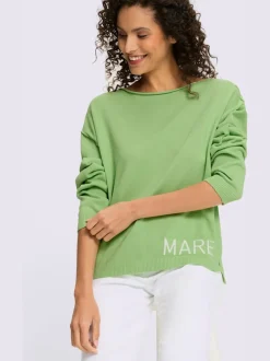 Pull ample à encolure ronde avec inscription MARE