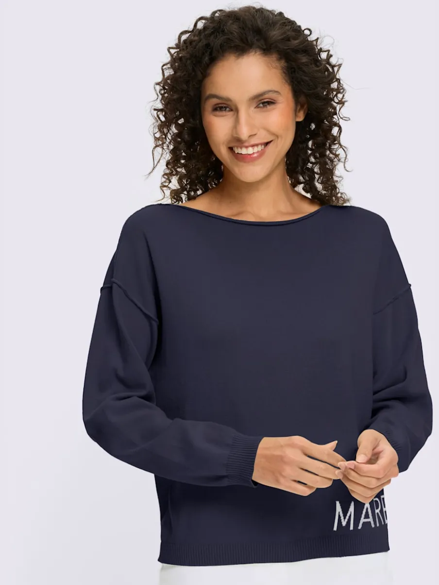 Pull ample à encolure ronde avec inscription MARE