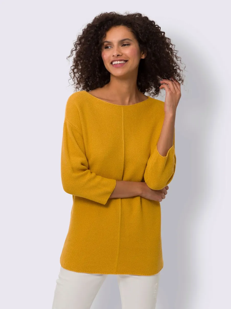 Pull ample en tricot original avec manches trois quart