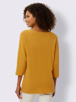 Pull ample en tricot original avec manches trois quart