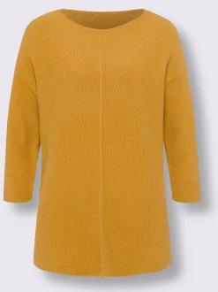 Pull ample en tricot original avec manches trois quart