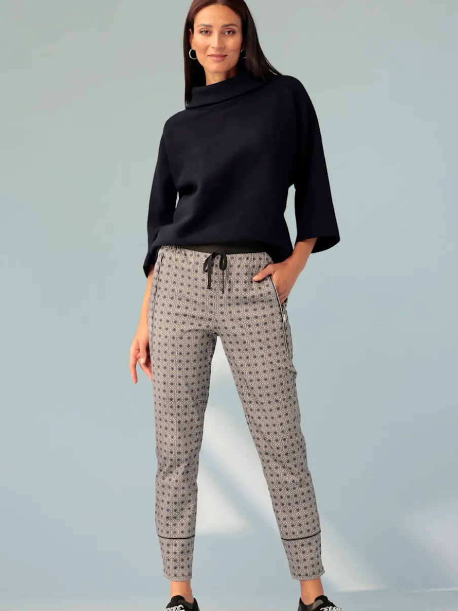 Pull avec col à revers et manches 3/4 en maille douce