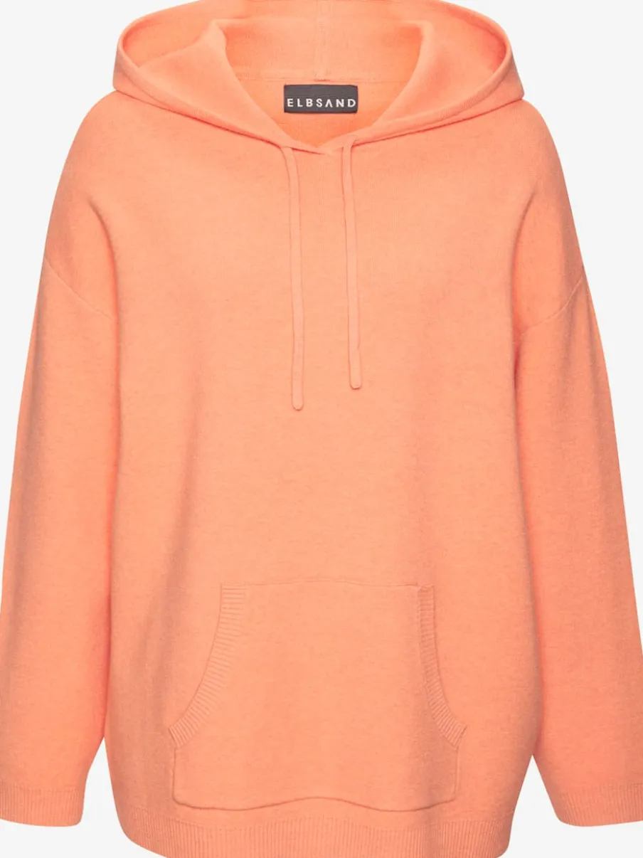 Pull à capuche en tricot avec logo brodé doux