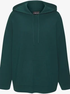 Pull à capuche en tricot avec logo brodé doux