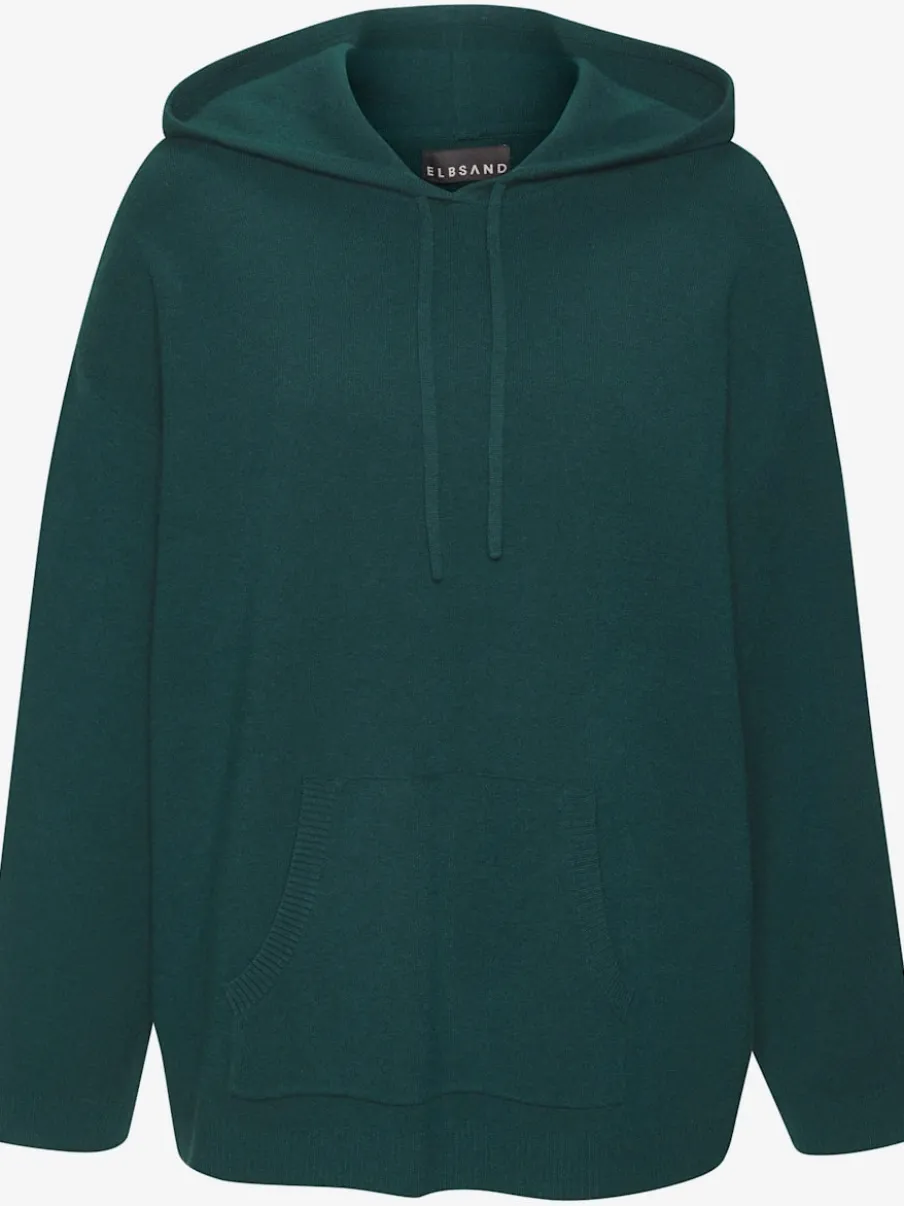Pull à capuche en tricot avec logo brodé doux