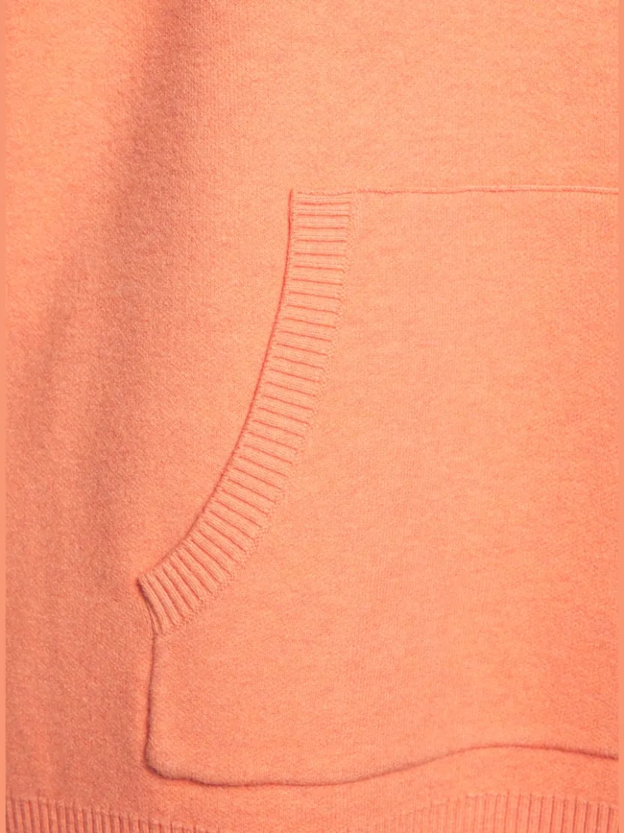 Pull à capuche en tricot avec logo brodé doux