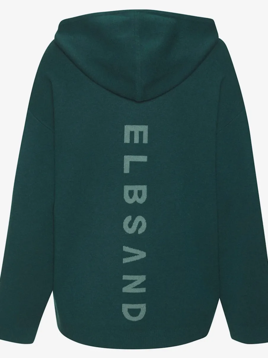 Pull à capuche en tricot avec logo brodé doux