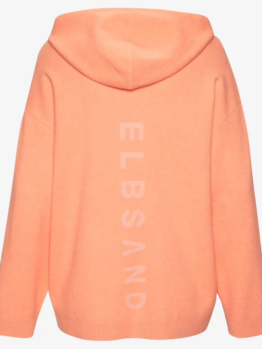 Pull à capuche en tricot avec logo brodé doux