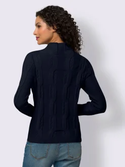 Pull col montant avec motif torsadé en viscose douce et chaude