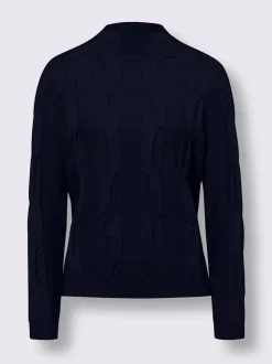 Pull col montant avec motif torsadé en viscose douce et chaude