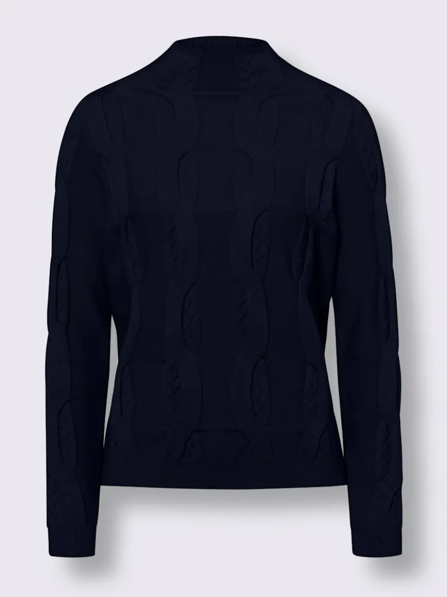 Pull col montant avec motif torsadé en viscose douce et chaude