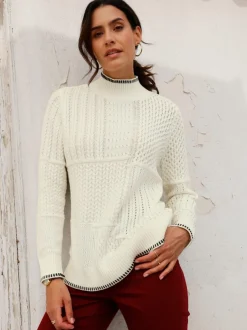 Pull à col montant 50% coton