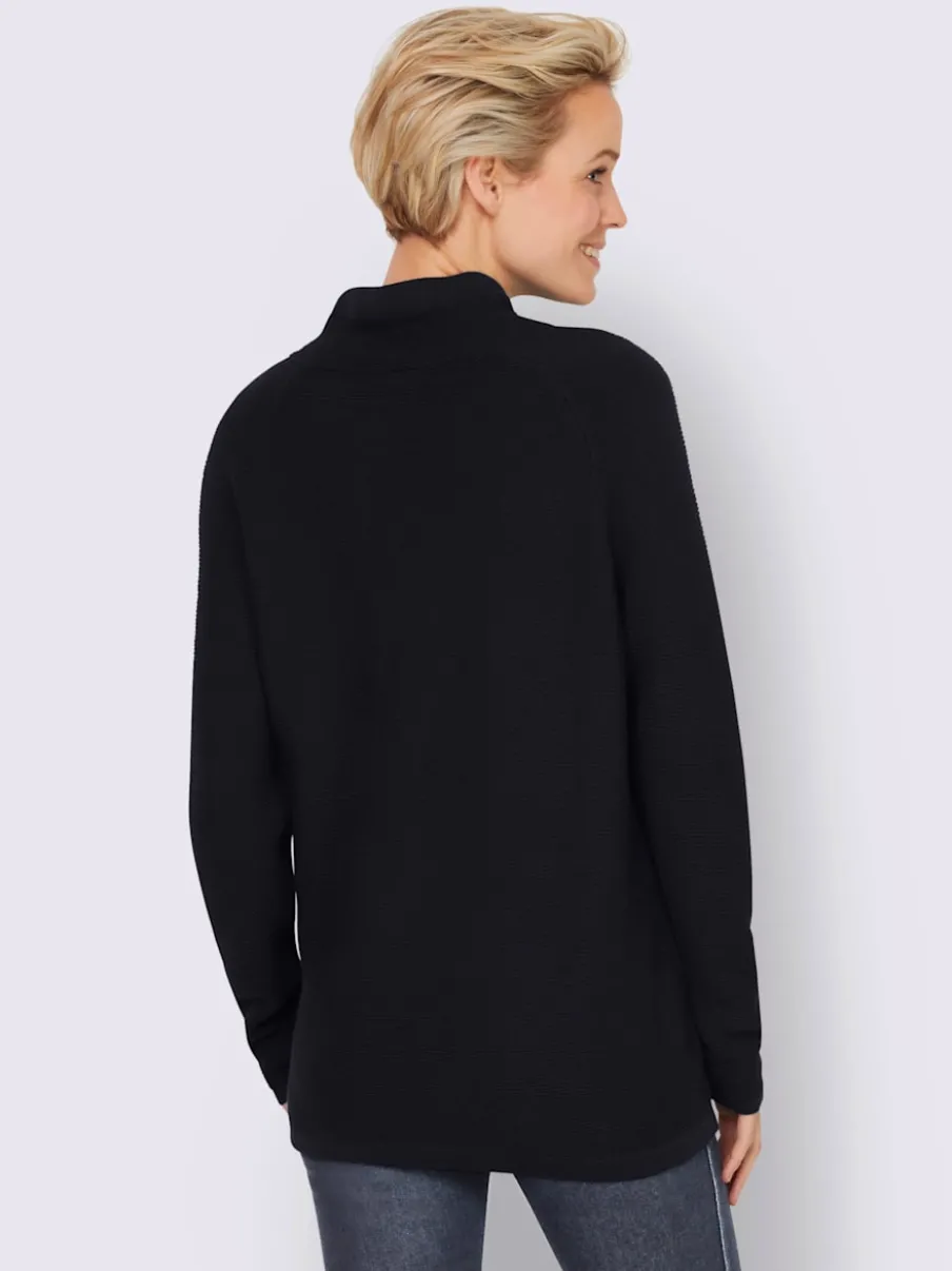 Pull à col montant et manches longues en tricot