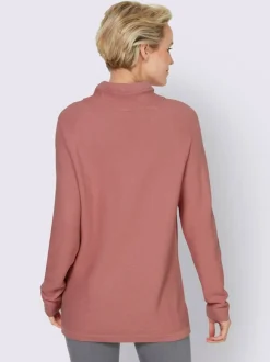 Pull à col montant et manches longues en tricot