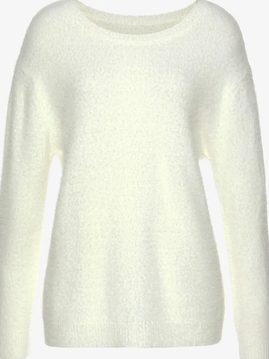 Pull à col rond avec mancherons en tricot doux et moelleux