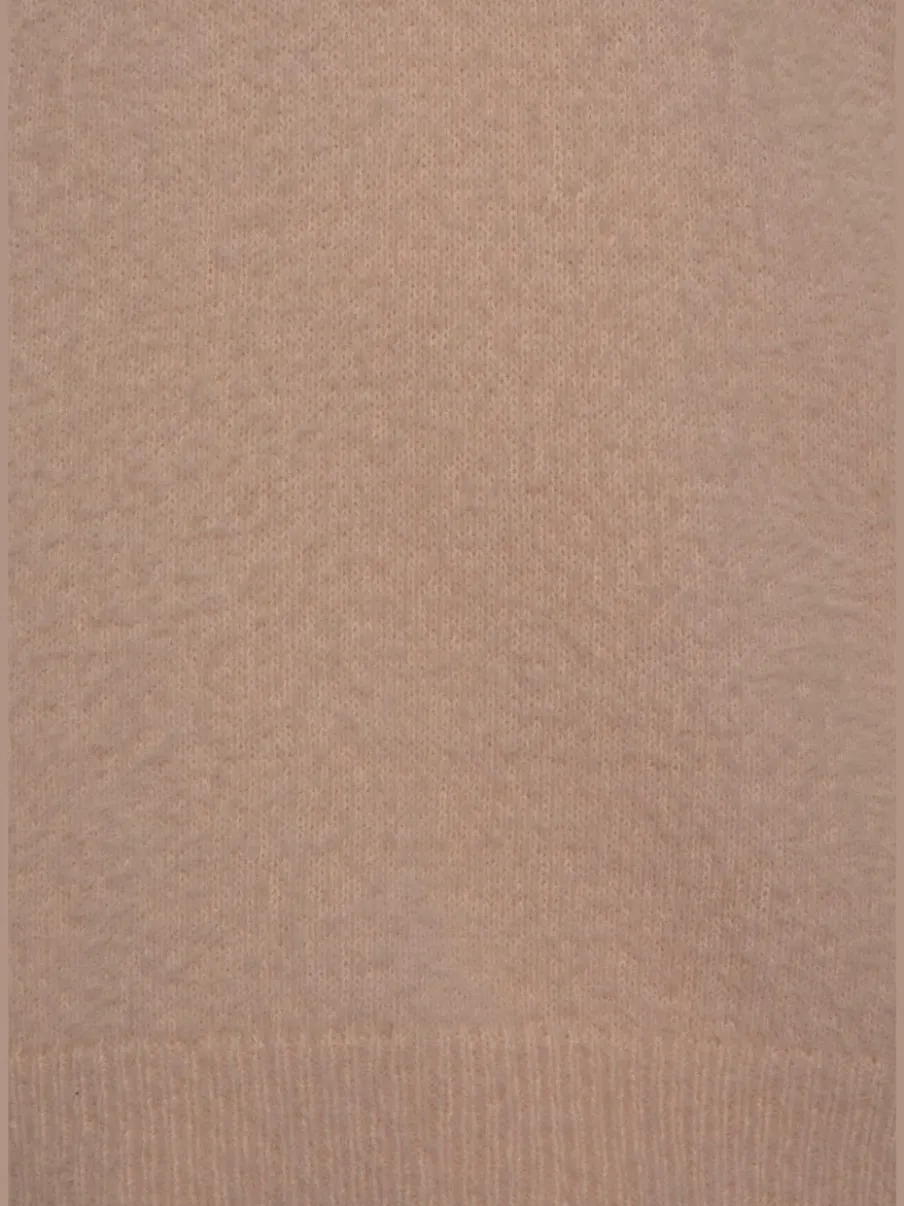 Pull à col rond avec mancherons en tricot doux et moelleux