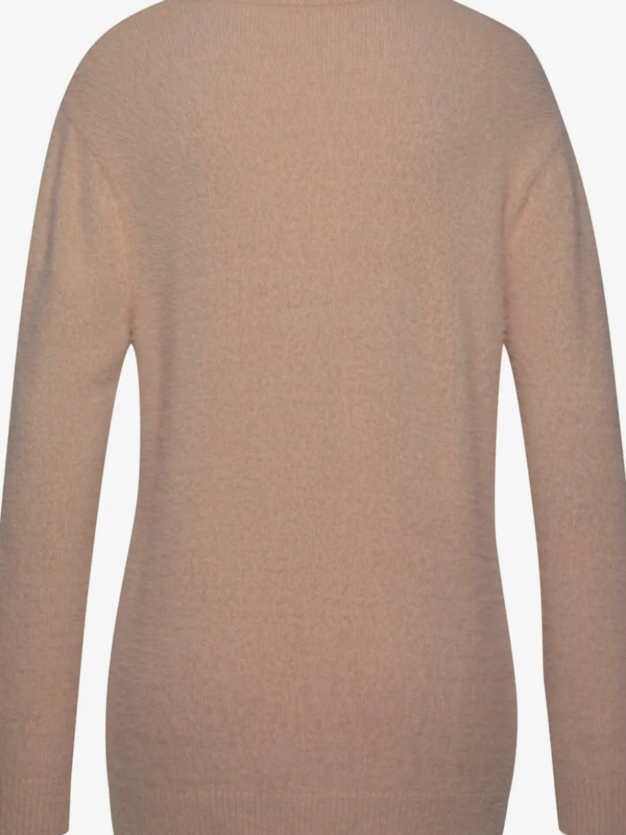 Pull à col rond avec mancherons en tricot doux et moelleux