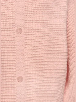 Pull col rond avec manches chauve-souris et ourlet droit en tricot côtelé