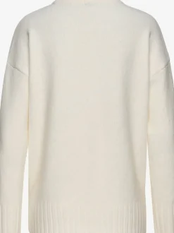 Pull col rond avec manches longues et coutures décoratives