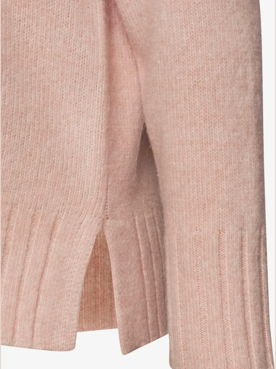 Pull col rond avec manches longues et coutures décoratives