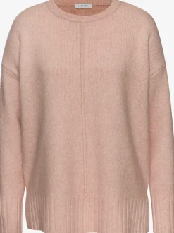 Pull col rond avec manches longues et coutures décoratives