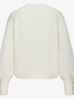 Pull col rond avec manches longues et boutons doux