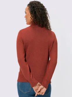 Pull col roulé à emmanchures diminuées finitions côtelées