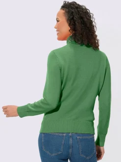 Pull col roulé à emmanchures diminuées finitions côtelées
