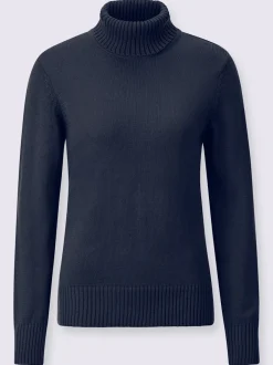 Pull col roulé à emmanchures diminuées finitions côtelées