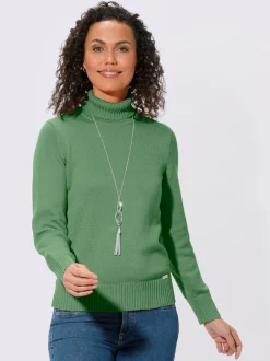 Pull col roulé à emmanchures diminuées finitions côtelées