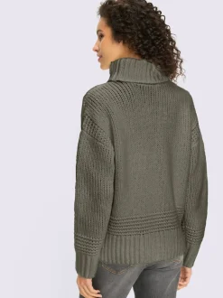 Pull à col roulé en tricot doux manches longues
