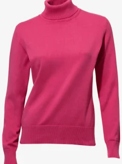Pull à col roulé en tricot doux manches longues
