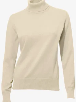 Pull à col roulé en tricot doux manches longues