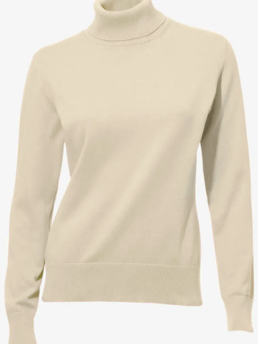 Pull à col roulé en tricot doux manches longues