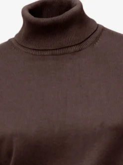 Pull à col roulé en tricot doux manches longues
