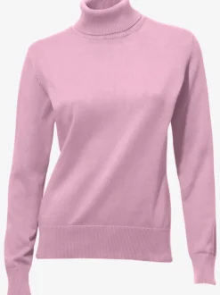 Pull à col roulé en tricot doux manches longues