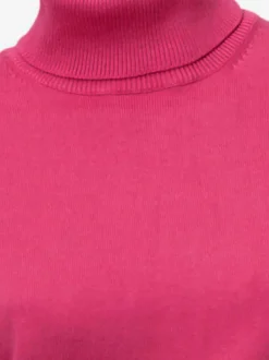 Pull à col roulé en tricot doux manches longues