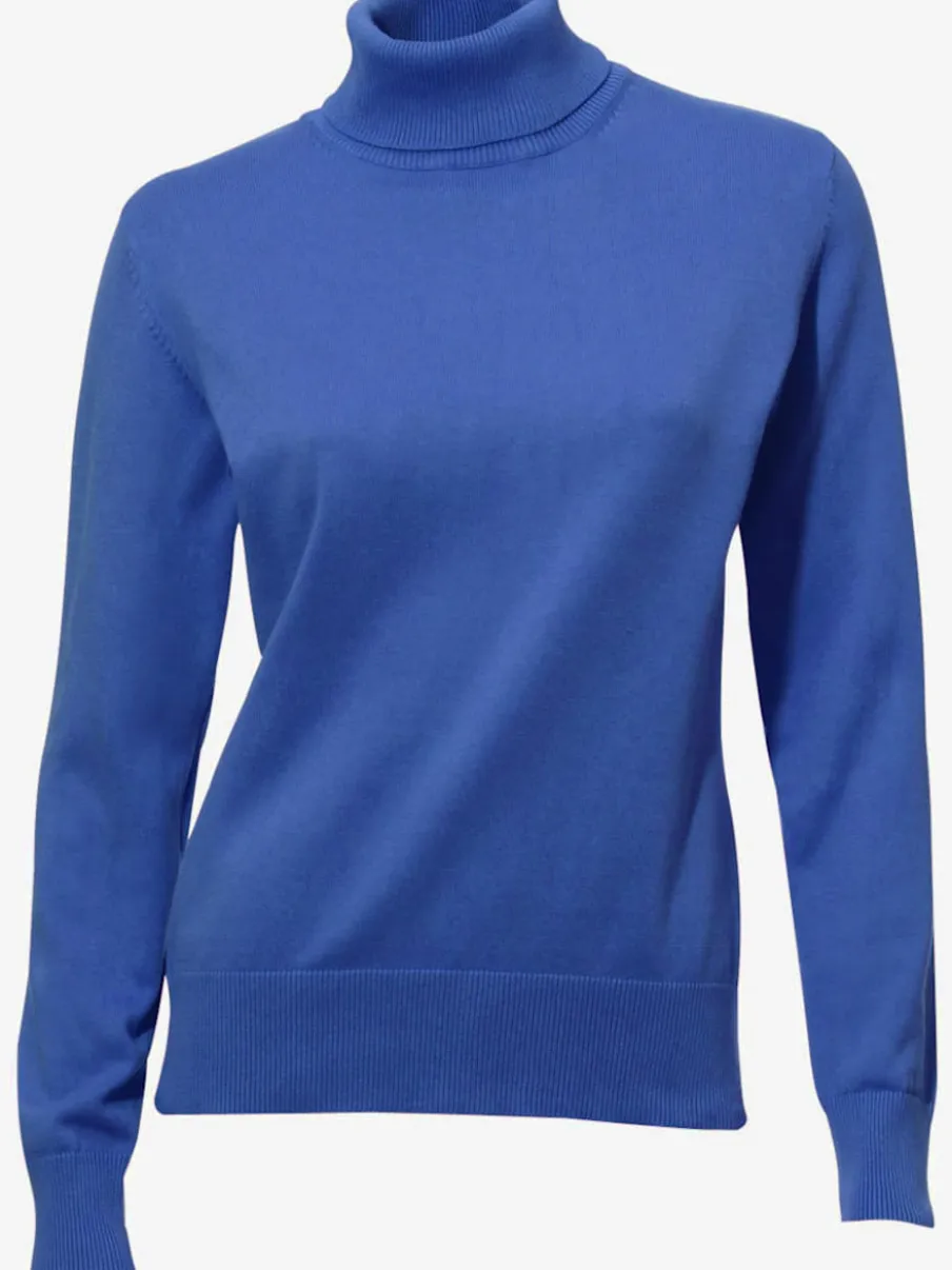 Pull à col roulé en tricot doux manches longues