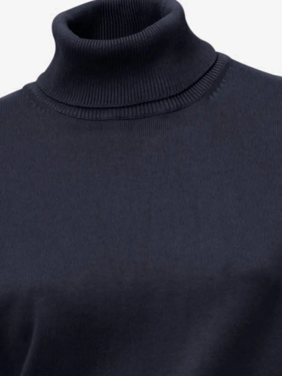 Pull à col roulé en tricot doux manches longues