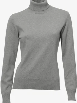 Pull à col roulé en tricot doux manches longues