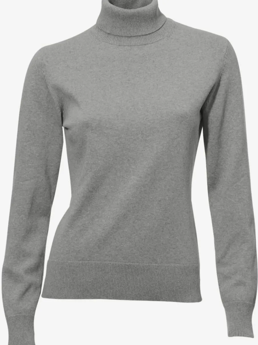 Pull à col roulé en tricot doux manches longues