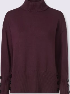 Pull à col roulé hautes fentes latérales originales