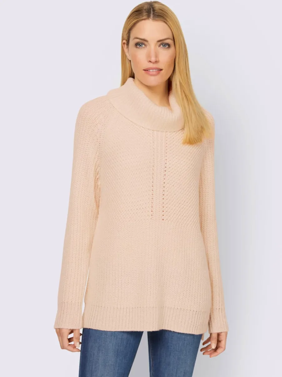 Pull à col roulé manches longues en maille moderne