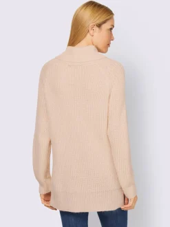 Pull à col roulé manches longues en maille moderne