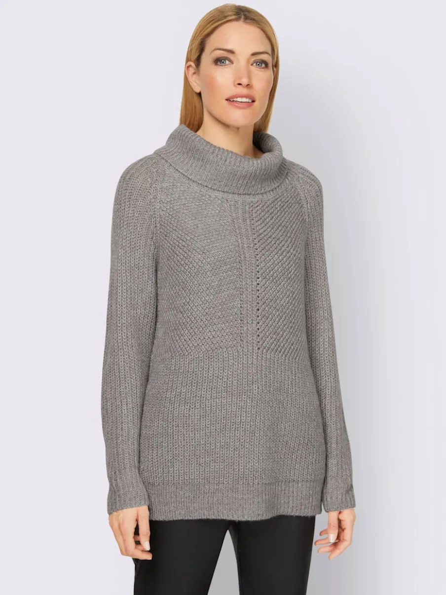 Pull à col roulé manches longues en maille moderne