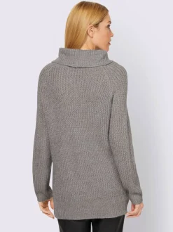 Pull à col roulé manches longues en maille moderne
