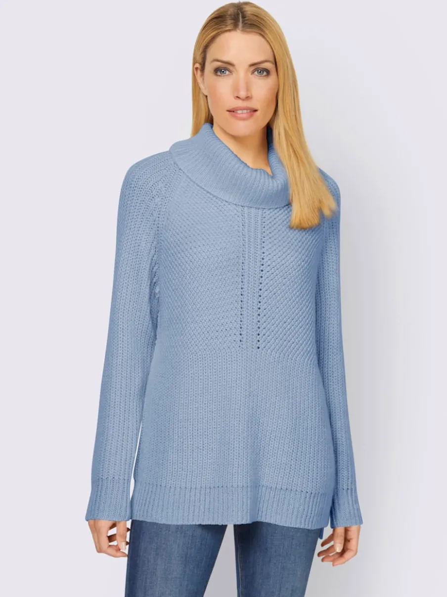 Pull à col roulé manches longues en maille moderne