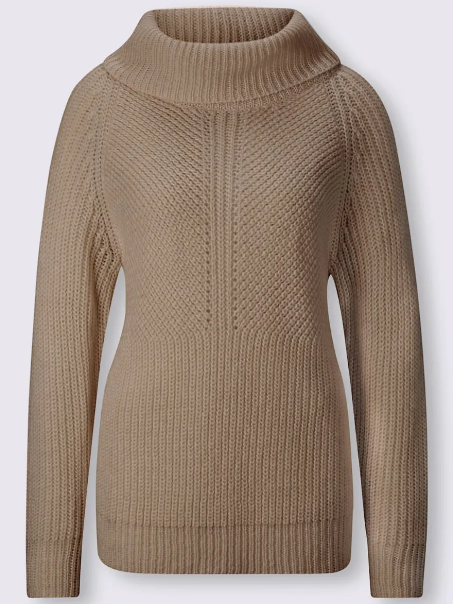 Pull à col roulé manches longues en maille moderne